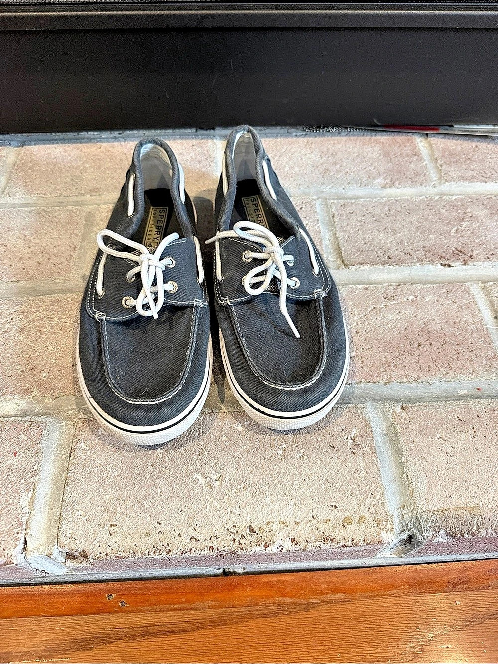 Sperry Bahama Boat Shoes Blue & White US 4.5M
